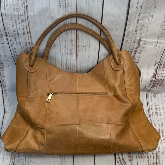 Chocolat Blu Tan Woven Leather Hobo Bag - Picture 7 of 17